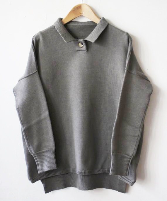 ポロ襟プルオーバー